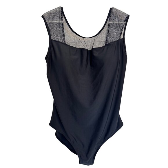 OP Ocean Pacific Dama Black Size Size XL Black One Piece Swimsuit NWT Padded Cup - Picture 7 of 7